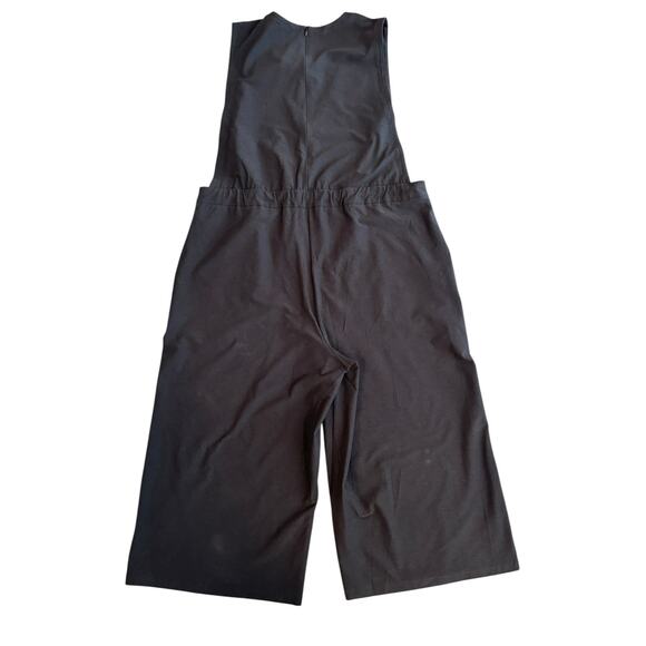 EILEEN FISHER V-NECK CROP JUMPSUIT GRAPHITE WASHABLE STRETCH CREPE NWOT SIZE XL - Picture 7 of 9